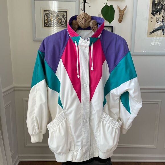 Vintage 80s 90s Innovations Izzi Lightweight Spring Parka Jacket XL - Picture 1 of 12
